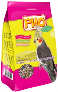 RIO корм для средних попугаев рацион в период линьки 500г